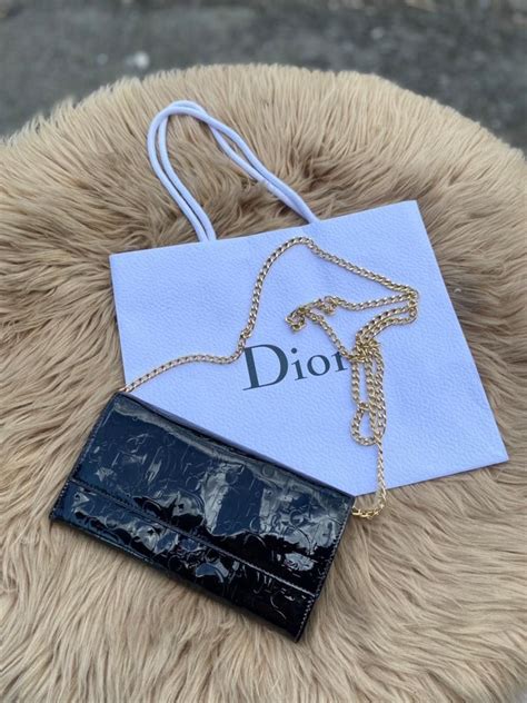 christian dior blue wallet|christian dior wallet on chain.